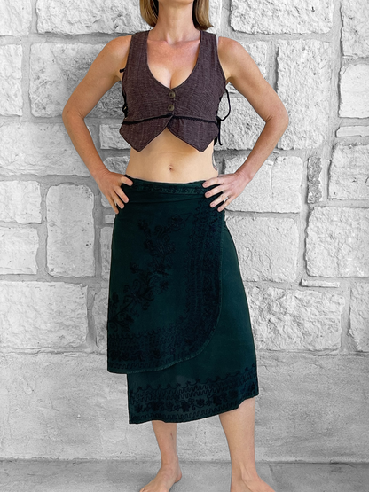 Wrap Skirt Short - Green