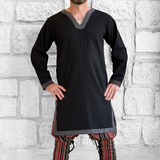 'Viking Shirt' Long Sleeves Medieval - Black