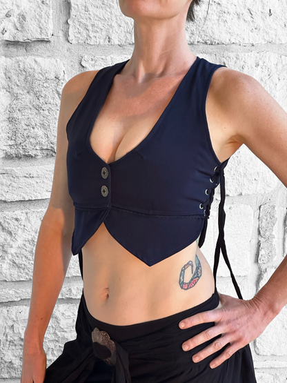 Petal Vest - Dark Blue