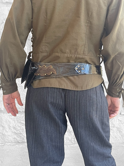 Utility Belt - Single Leaf  - Black