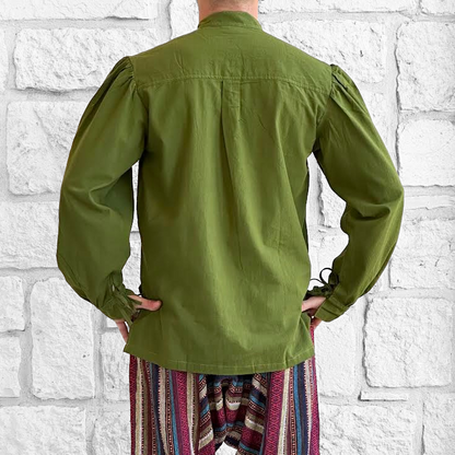 Merchant Shirt High Collar - Fern Green