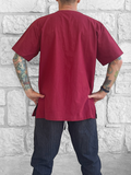'Freeman' Medieval Viking Shirt - Maroon Red