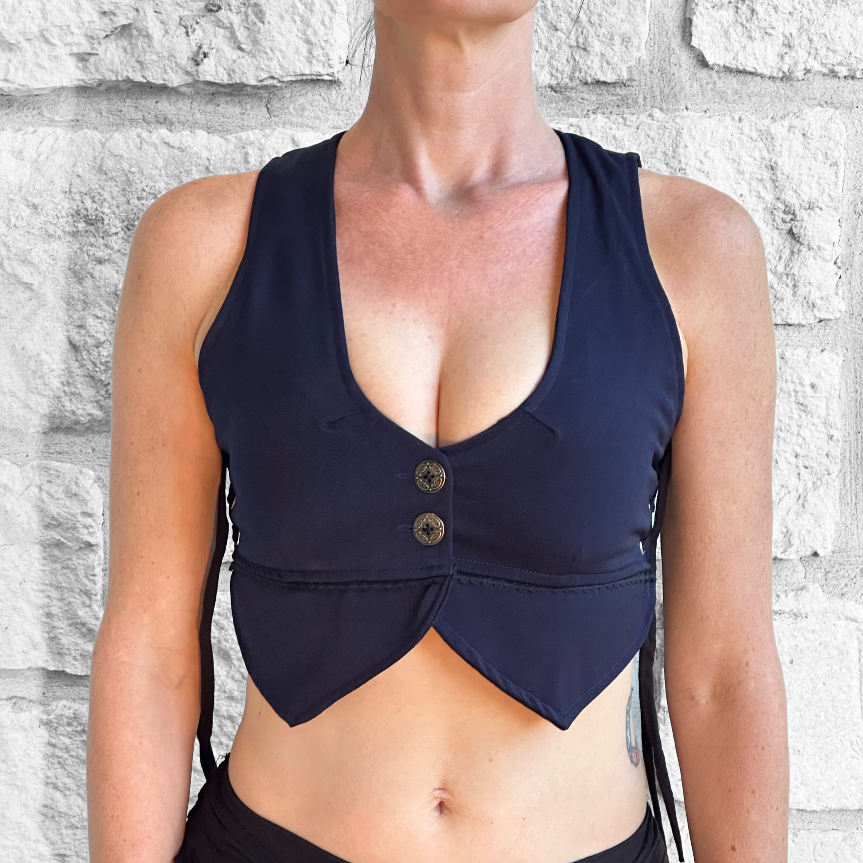 Petal Vest - Dark Blue