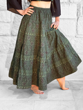 'Nomad' Long Skirt - Green
