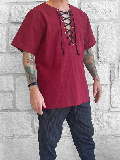 Freeman Shirt - Maroon Red