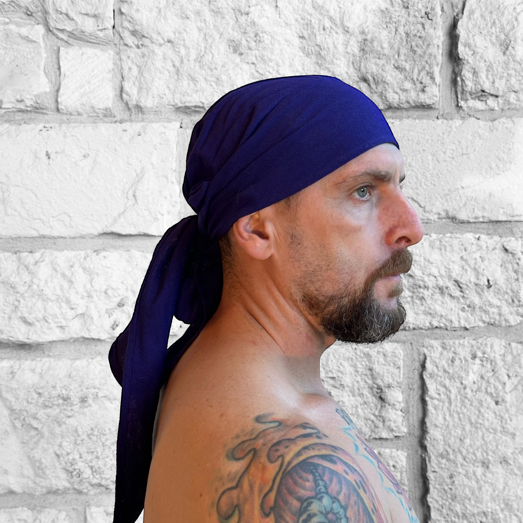 Pirate Bandana Hat - Dark Blue