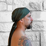 'Pirate Bandana' Medieval Hat, Silk - Green