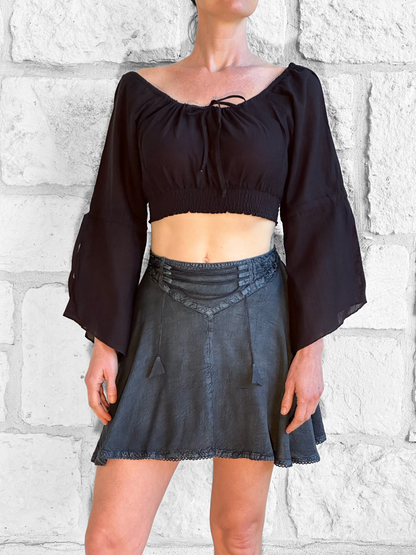 Short Pixie Skirt - Gray