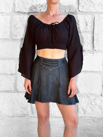 Short Pixie Skirt - Gray