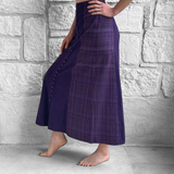 'Long Plaid Skirt' Renaissance Festival - Dark Purple
