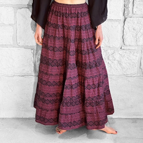 'Nomad' Long Skirt - Red