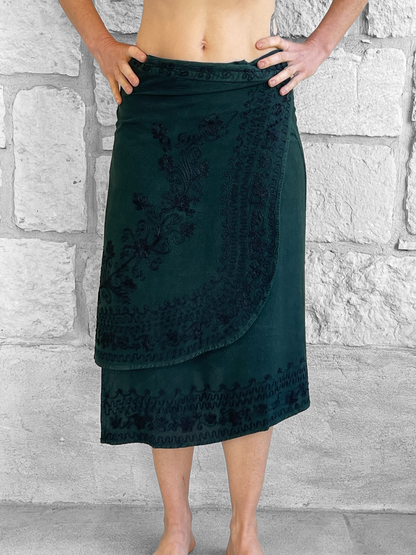Wrap Skirt Short - Green