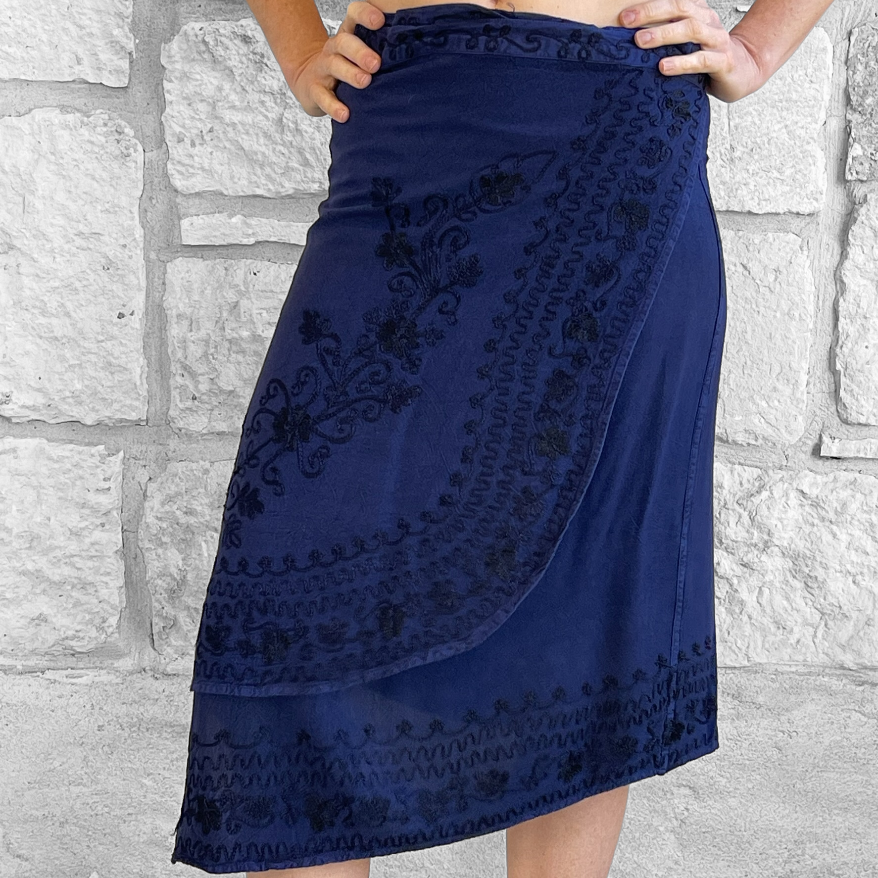 Wrap Skirt Short - Blue