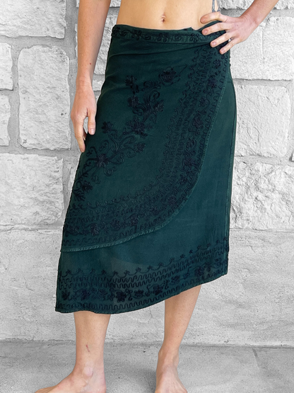 Wrap Skirt Short - Green